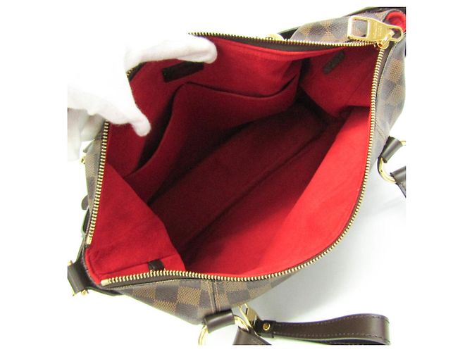 Borsa a mano Louis Vuitton Damier Evora MM da donna, Borsa a spalla Ebano Marrone - vista 3