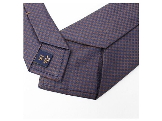 Louis Vuitton Silk Tie Damier Pattern LOUIS VUITTON Men's Black - view 6