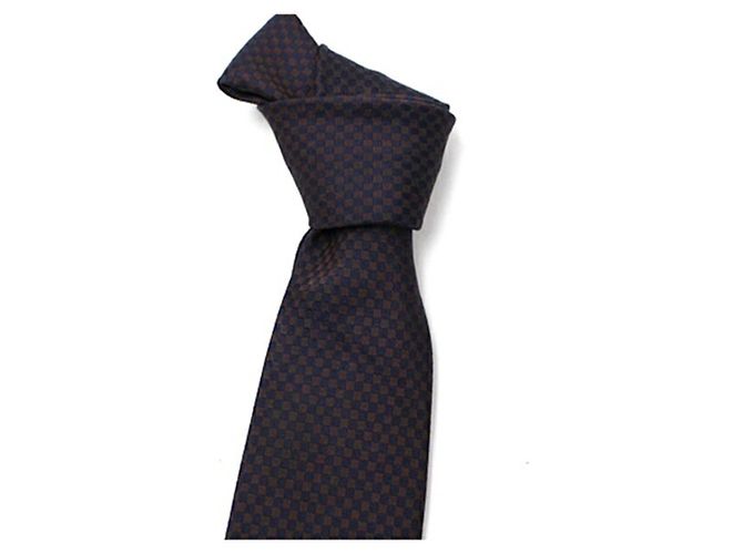 Louis Vuitton Silk Tie Damier Pattern LOUIS VUITTON Men's Black - view 7