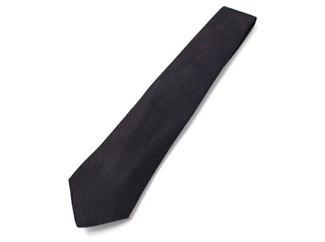 Louis Vuitton Silk Tie Damier Pattern LOUIS VUITTON Men's Black - view 8