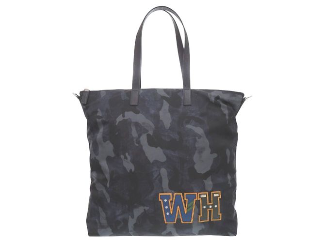 Prada Camouflage Nylon Navy Tote Bag - view 3