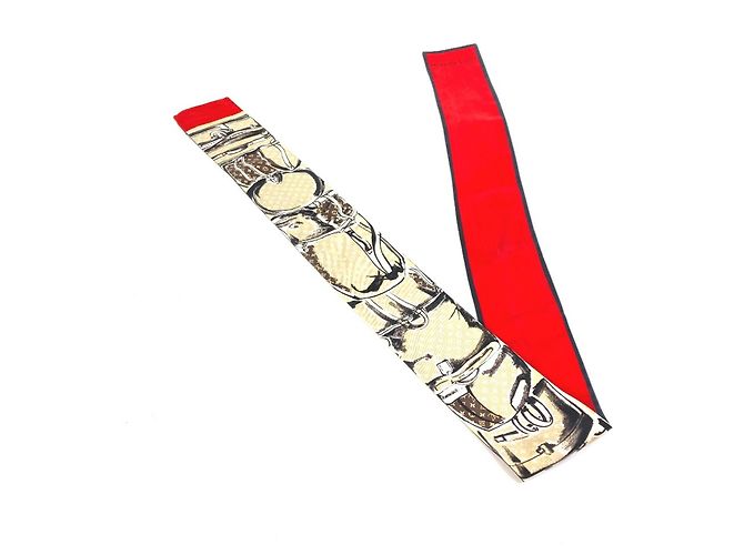 LOUIS VUITTON Bufanda Trunk de Seda Monogram para Mujer Beige Castaño - vista 2