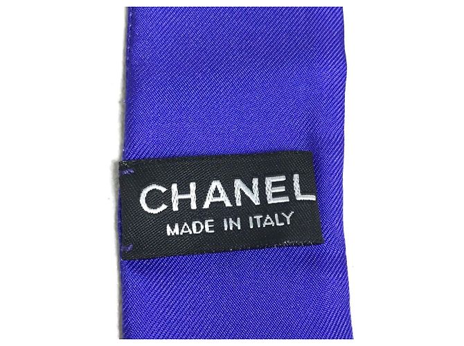CHANEL Lenço Bandeau Coco Mark, Seda, Feminino, Multicolorido, Como Novo Multicor - vista 10