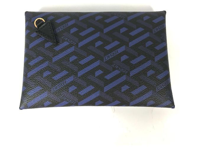 VERSACE Greca Clutch Tasche aus Leder für Damen - Blau - Ansicht 5