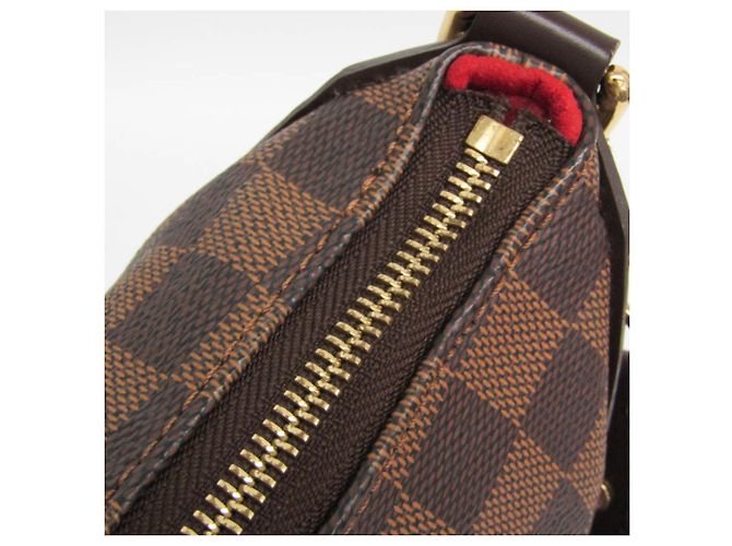 Borsa a mano Louis Vuitton Damier Evora MM da donna, borsa a spalla marrone, ebano - vista 15