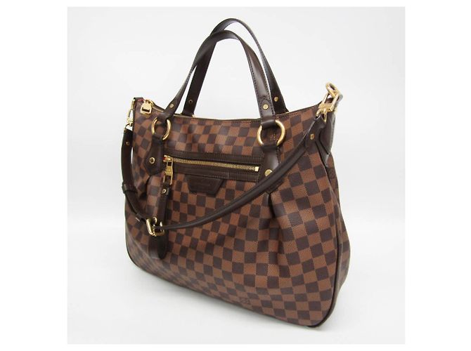 Borsa a mano Louis Vuitton Damier Evora MM da donna, borsa a spalla marrone, ebano - vista 16