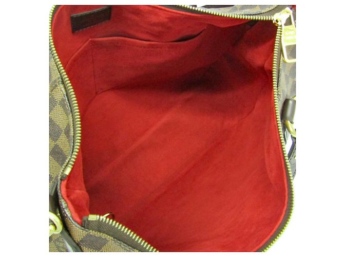 Borsa a mano Louis Vuitton Damier Evora MM da donna, borsa a spalla marrone, ebano - vista 3