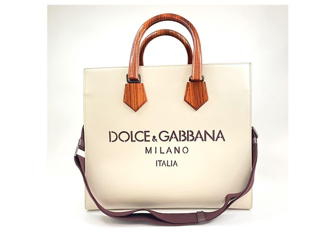 Bolsa de ombro D&G para homens em couro e madeira da Dolce & Gabbana - vista 2