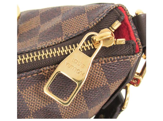 Borsa a mano Louis Vuitton Damier Evora MM da donna, borsa a spalla Ebano Marrone - vista 12