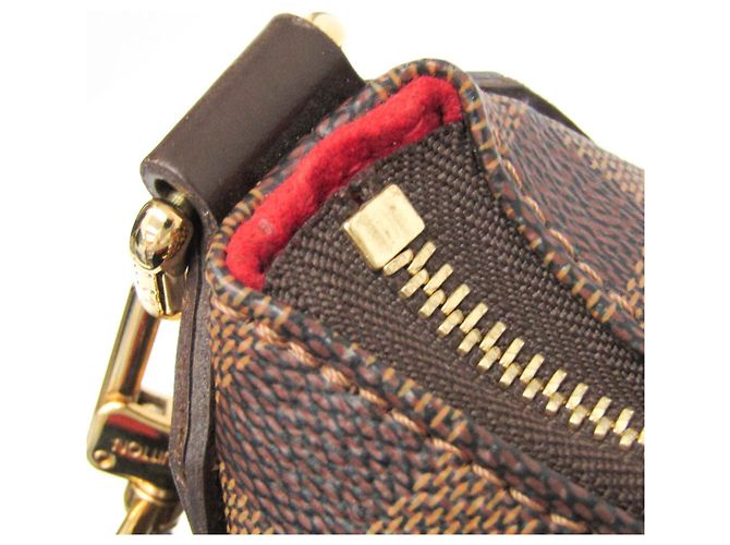 Borsa a mano Louis Vuitton Damier Evora MM da donna, borsa a spalla Ebano Marrone - vista 13