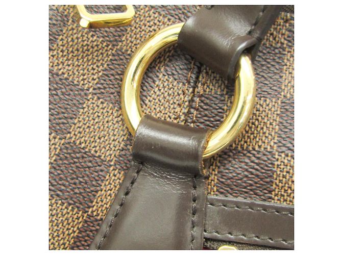 Borsa a mano Louis Vuitton Damier Evora MM da donna, borsa a spalla Ebano Marrone - vista 7