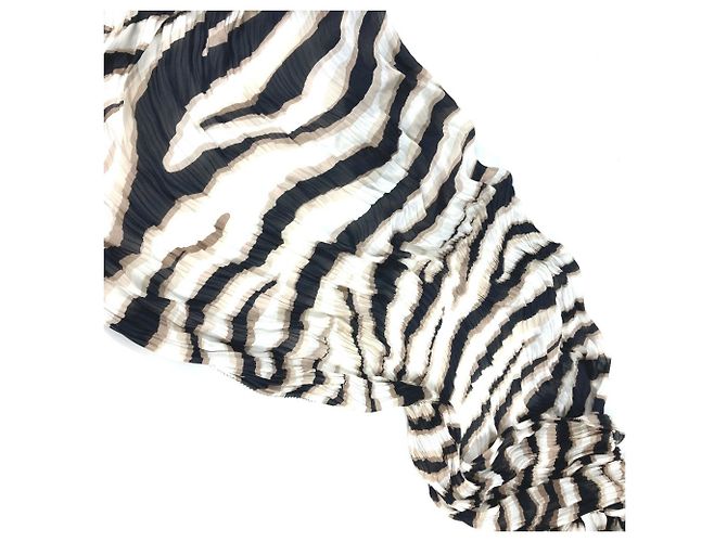 Sciarpa con frange e nappine LOUIS VUITTON con strass, stole in seta, donna, marrone - vista 10