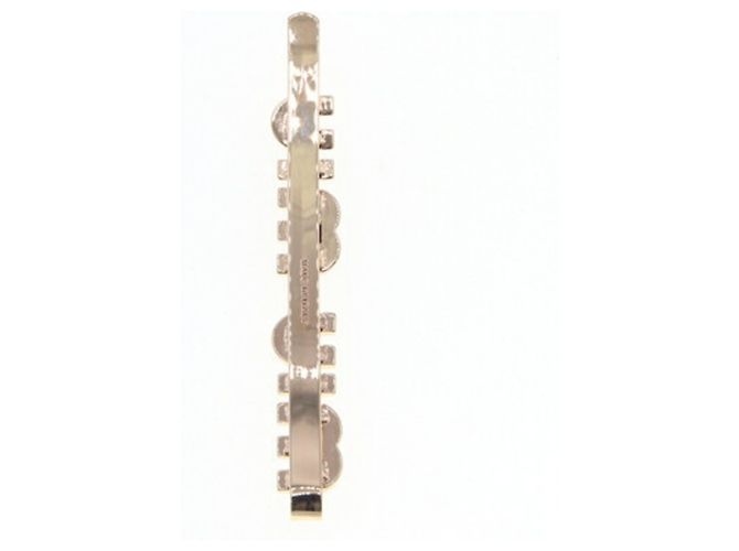Miu Miu Miu Fermaglio per Capelli Nero Oro Metallo Smalto Spilla Americana per Donne MIU - vista 2