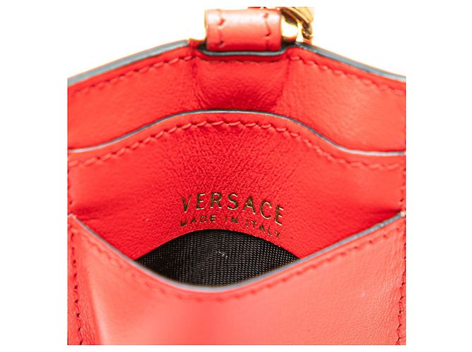Versace Virtus V Kartenetui aus rotem Leder für Damen VERSACE - Ansicht 6