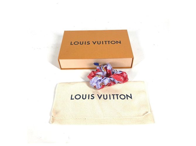 Set di Scrunchie Monogram LOUIS VUITTON (solo cerchio) Elastico per Capelli in Seta Donna Rosa - vista 6