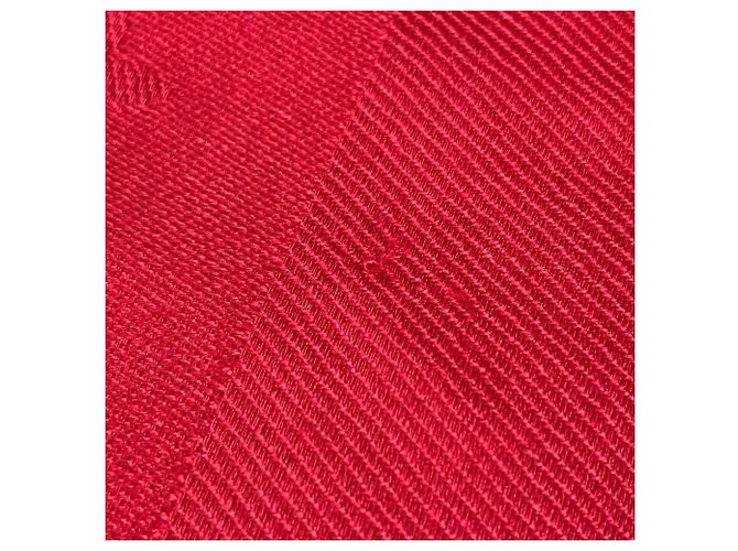 LOUIS VUITTON Sciarpa in lana e seta Monogram con frange per donna Rossa Rosso - vista 13