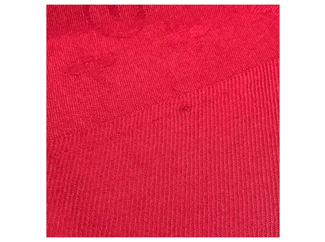 LOUIS VUITTON Sciarpa in lana e seta Monogram con frange per donna Rossa Rosso - vista 14