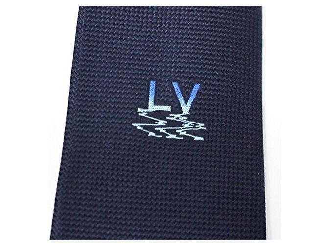 Corbata de seda Louis Vuitton LV LOUISVUITTON para hombre Azul - vista 9