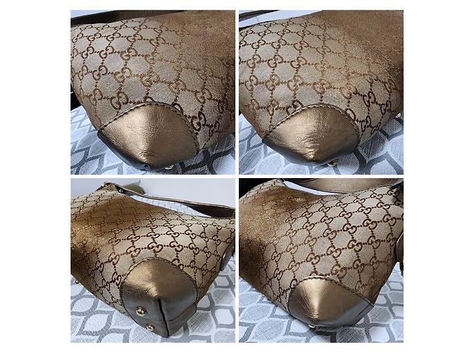 Borsa Hobo in Tela GG Cuore Bit Gucci Marrone - vista 10