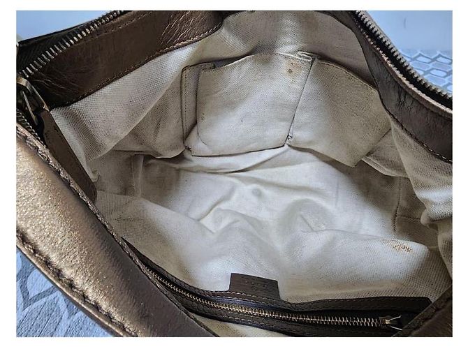 Borsa Hobo in Tela GG Cuore Bit Gucci Marrone - vista 11