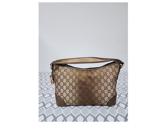 Borsa Hobo in Tela GG Cuore Bit Gucci Marrone - vista 2