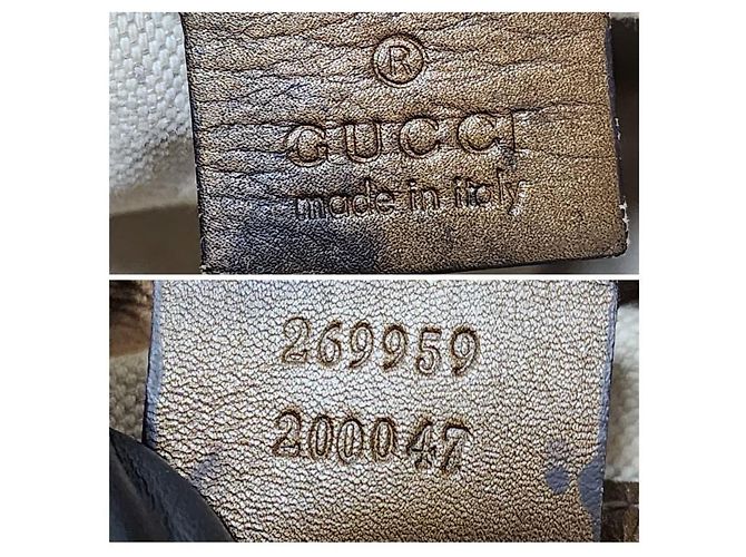 Borsa Hobo in Tela GG Cuore Bit Gucci Marrone - vista 3
