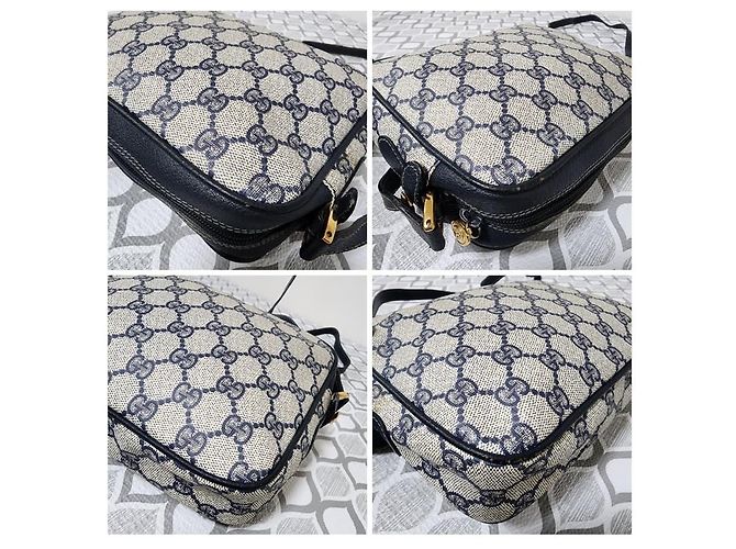 Borsa a tracolla Gucci GG in tela Beige/Nero - vista 11