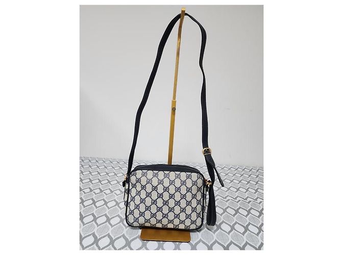Borsa a tracolla Gucci GG in tela Beige/Nero - vista 2