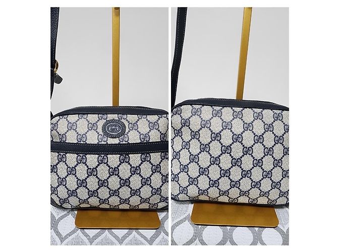 Borsa a tracolla Gucci GG in tela Beige/Nero - vista 5