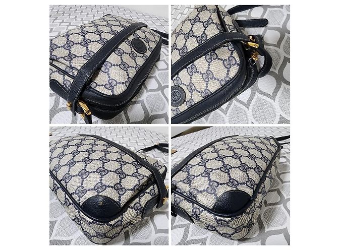 Borsa a tracolla Gucci GG in tela Beige/Nero - vista 9