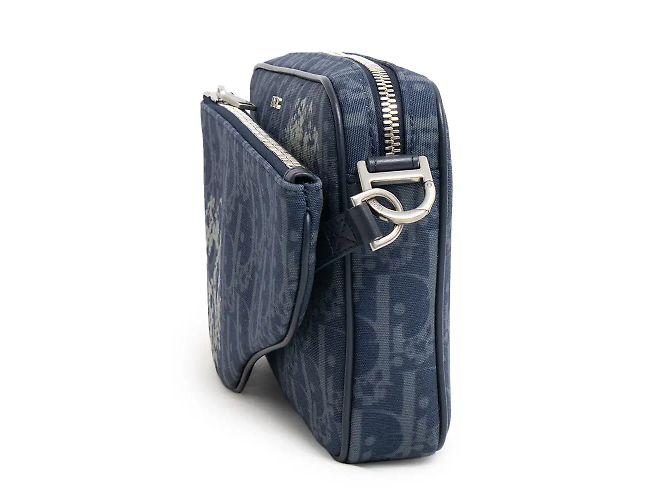 Christian Dior Saddle Tripple Oblique Canvas Nero - vista 6