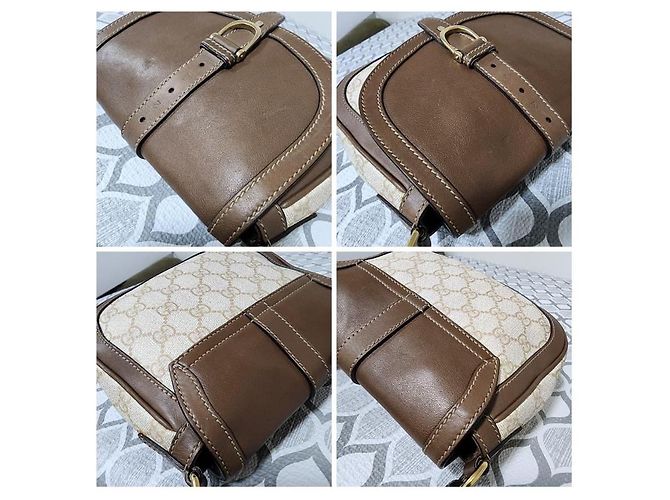 Borsa a Spalla/Crossbody Gucci GG Supreme Marrone/Crema Crudo - vista 11