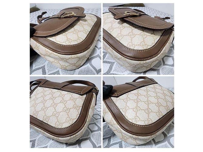 Borsa a Spalla/Crossbody Gucci GG Supreme Marrone/Crema Crudo - vista 12