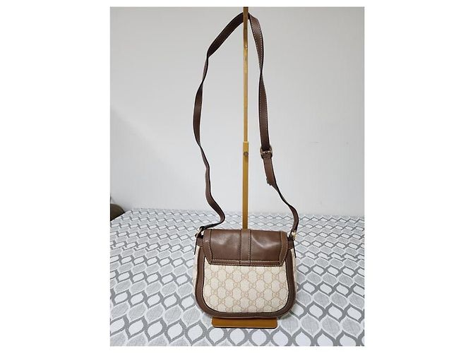 Borsa a Spalla/Crossbody Gucci GG Supreme Marrone/Crema Crudo - vista 2