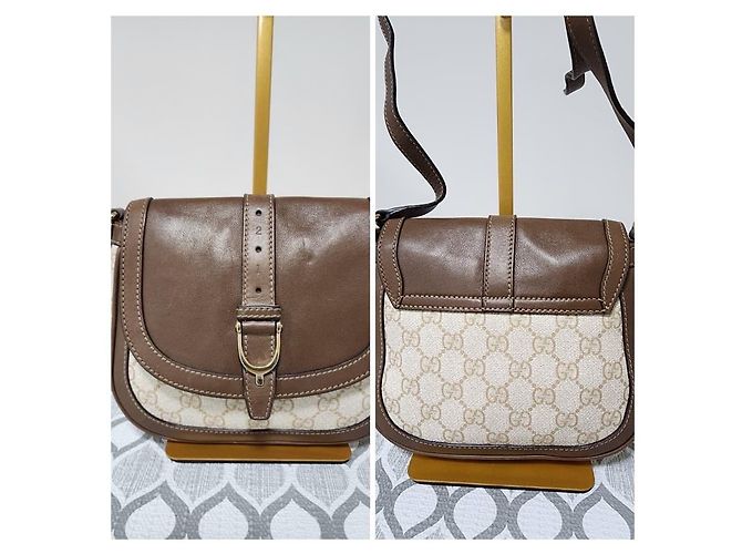 Borsa a Spalla/Crossbody Gucci GG Supreme Marrone/Crema Crudo - vista 5