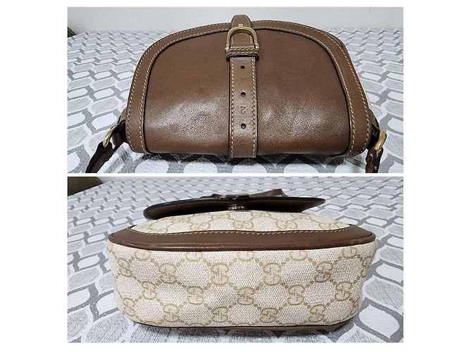 Borsa a Spalla/Crossbody Gucci GG Supreme Marrone/Crema Crudo - vista 7
