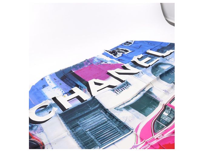 Sciarpa in seta CHANEL per donne in rosa multicolore - vista 5