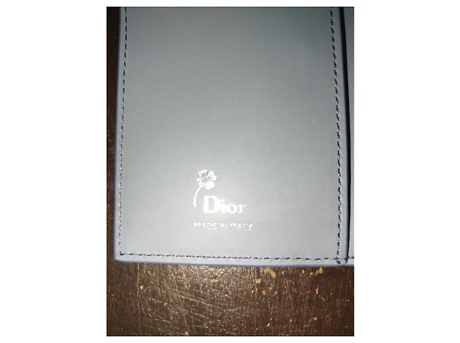 Dior Les Fleurs Du Mal Blue Leather Wallet - view 2