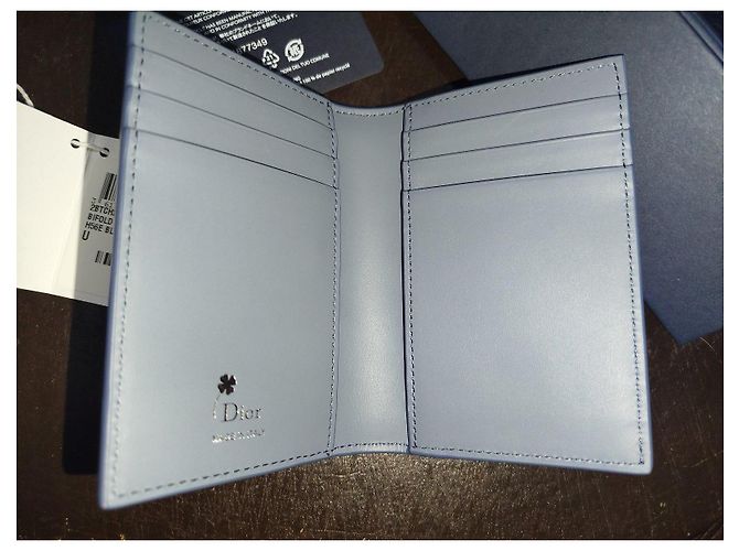 Dior Les Fleurs Du Mal Blue Leather Wallet - view 3
