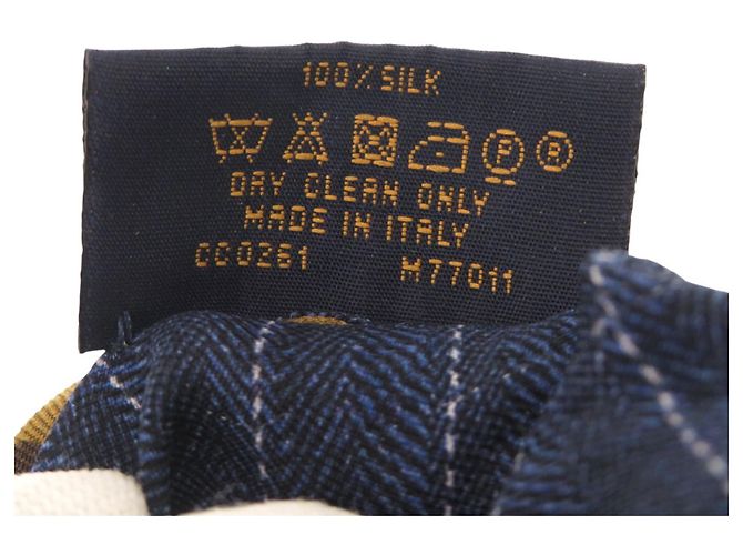 Scrunchie Be Mindful Monogram in Seta Marrone LOUIS VUITTON Blu - vista 5