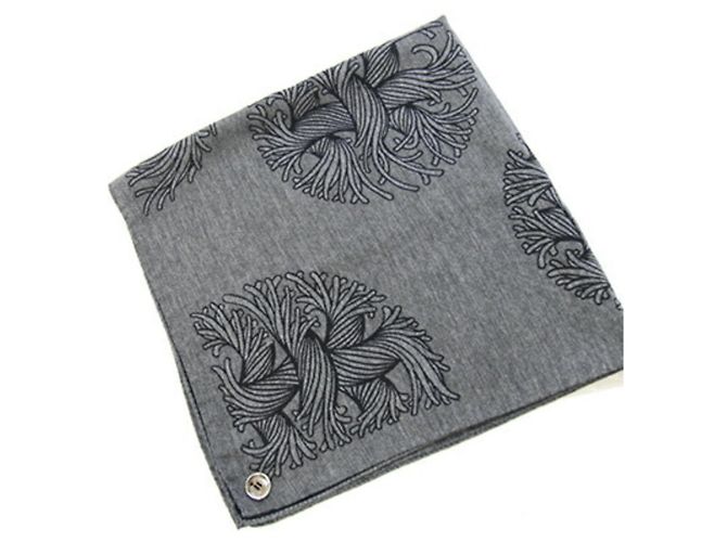 Sciarpa in cashmere e seta grigia e nera della collaborazione Louis Vuitton Christopher Nemeth per donne Nero - vista 3