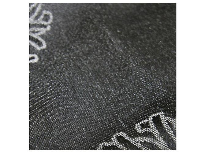 Sciarpa in cashmere e seta grigia e nera della collaborazione Louis Vuitton Christopher Nemeth per donne Nero - vista 6