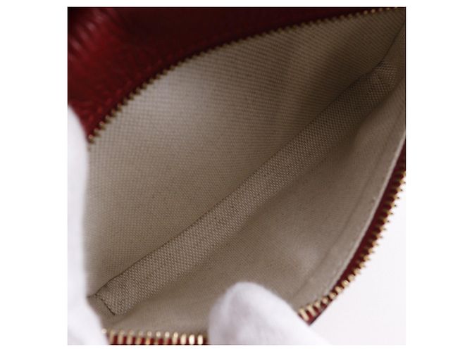 Mochila GUCCI Soho em couro vermelho com corrente entrelaçada para mulheres - vista 7