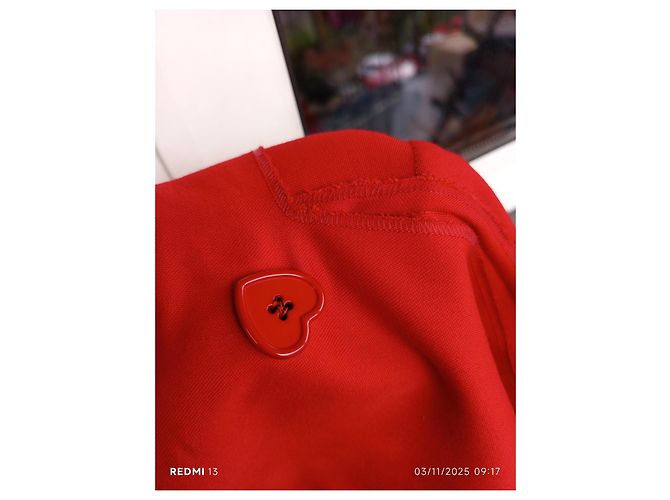 Falda envolvente Moschino Cheap And Chic lana negro rojo Roja - vista 6