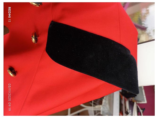 Falda envolvente Moschino Cheap And Chic lana negro rojo Roja - vista 7