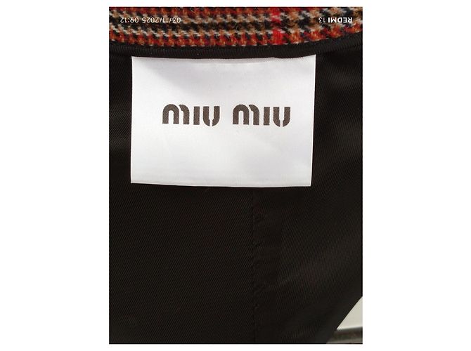 Falda Miu Miu de lana con bolsillos de terciopelo Swarovski Multicolor - vista 11