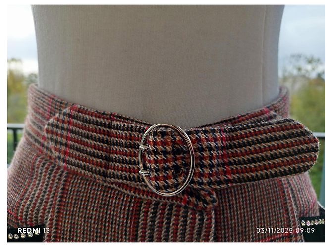 Falda Miu Miu de lana con bolsillos de terciopelo Swarovski Multicolor - vista 4