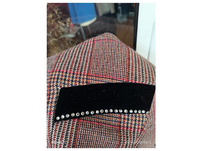 Falda Miu Miu de lana con bolsillos de terciopelo Swarovski Multicolor - vista 8