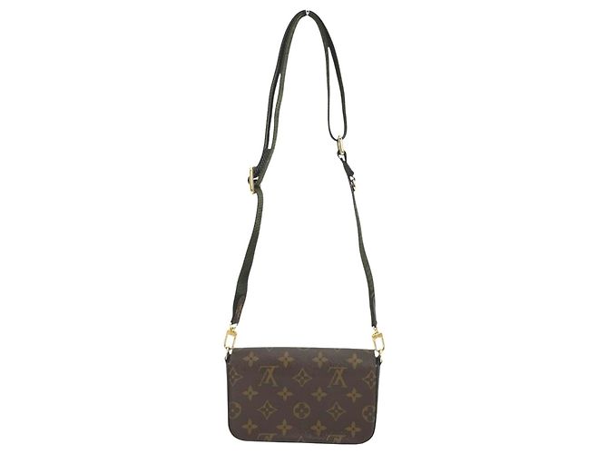 Borsa a spalla LOUIS VUITTON Monogram Multi Pochette Felicie in tela marrone - vista 2