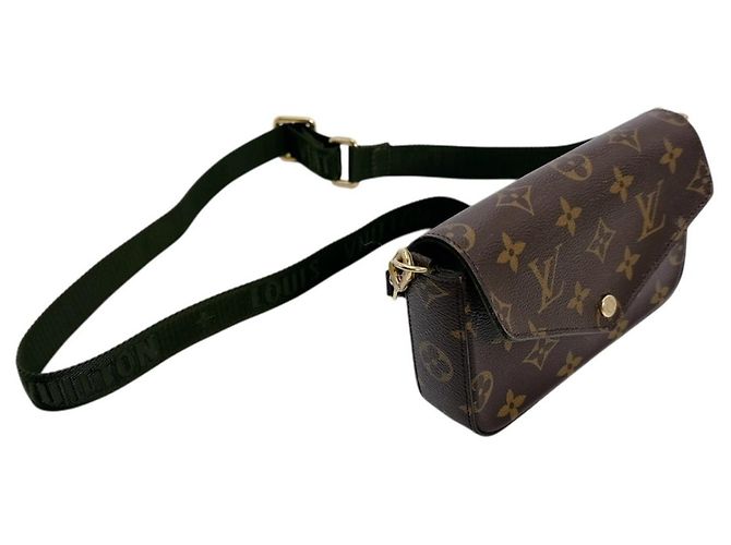 Borsa a spalla LOUIS VUITTON Monogram Multi Pochette Felicie in tela marrone - vista 4